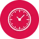 Clock red icon