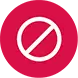 Contraindication red icon