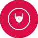 Ulcerative or interstitial cystitis red icon