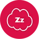 Cloud with 'zz' red icon